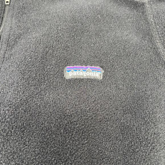 Patagonia Synchilla Mens Large Black 1/4 Zip Soft Fleece Long Sleeve Sweater - Picture 3 of 6